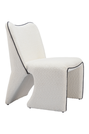 White Accent Chair with Piping | OROA Modern Novo | Oroa.com