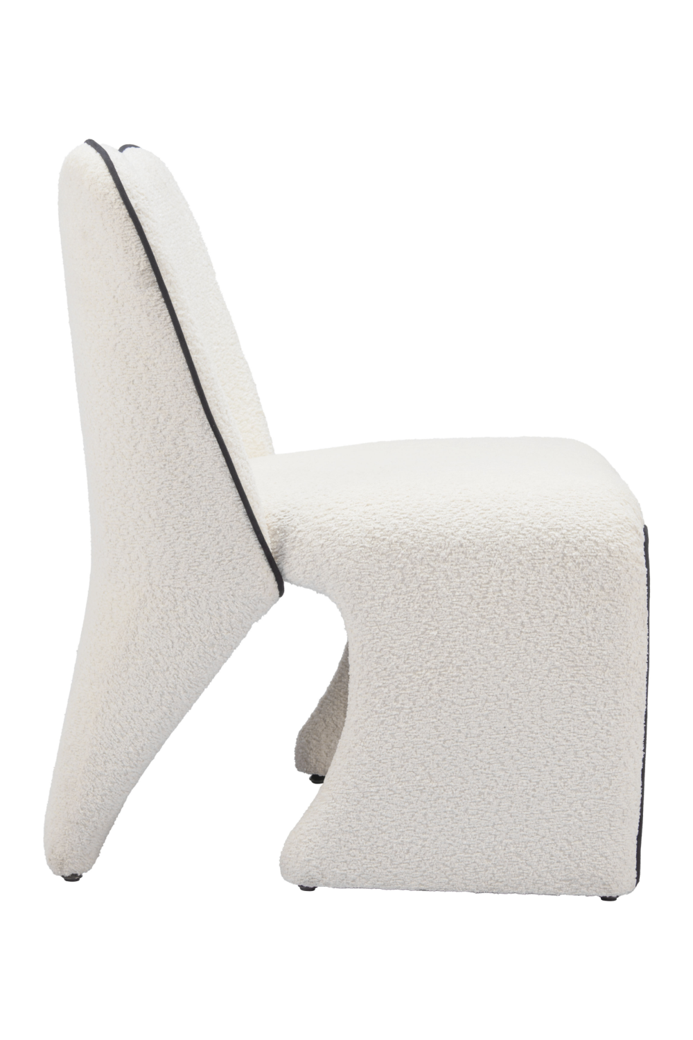 White Accent Chair with Piping | OROA Modern Novo | Oroa.com