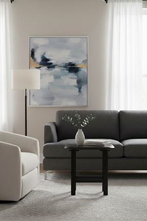 Black Acacia Wood Accent Table | OROA Modern Arasan | Oroa.com