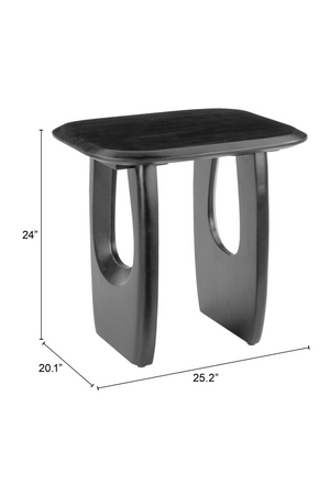 Black Acacia Wood Accent Table | OROA Modern Arasan | Oroa.com