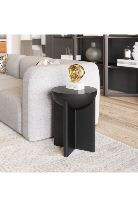 Black Solid Mango Side Table | OROA Modern Tume | Oroa.com