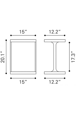Solid Mango Wood Side Table | OROA Modern Bama | Oroa.com