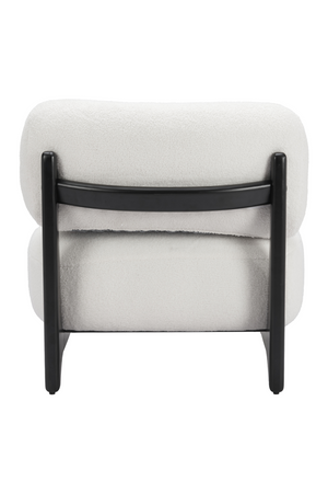 White Sherpa Fabric Accent Chair | OROA Modern Bombo | Oroa.com
