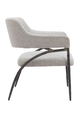 Gray Textured Fabric Accent Chair | OROA Modern Vesterboro | Oroa.com