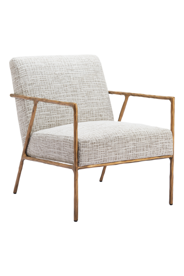 Steel-Framed Beige Lounge Chair | OROA Modern Norrebro | Oroa.com