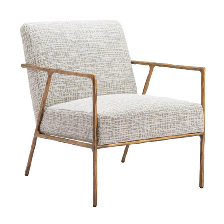 Steel-Framed Beige Lounge Chair | OROA Modern Norrebro | Oroa.com