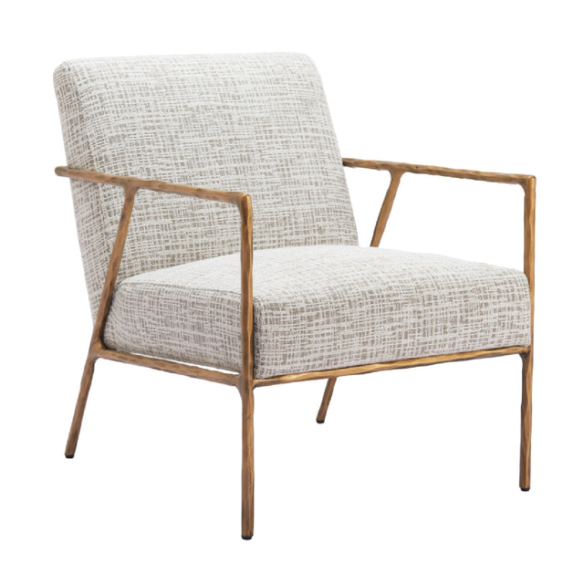Steel-Framed Beige Lounge Chair | OROA Modern Norrebro | Oroa.com