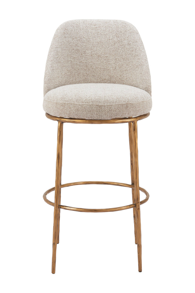 Beige Swivel Bar Stool | OROA Modern Nordhavn | Oroa.com