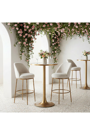 Beige Swivel Bar Stool | OROA Modern Nordhavn | Oroa.com