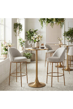 Beige Swivel Bar Stool | OROA Modern Nordhavn | Oroa.com