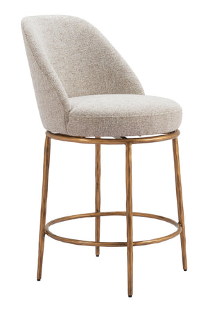 Beige Swivel Counter Stool | OROA Modern Nordhavn | Oroa.com