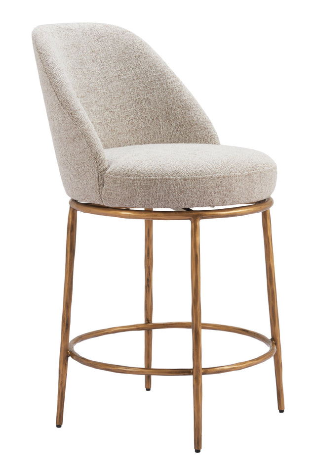 Beige Swivel Counter Stool | OROA Modern Nordhavn | Oroa.com