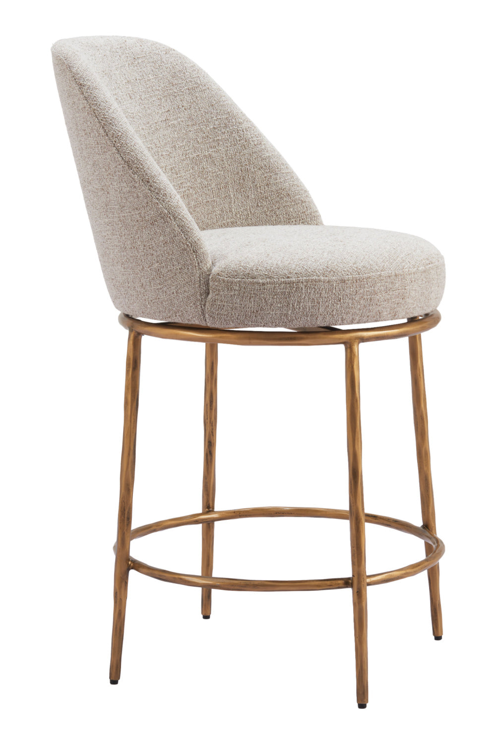 Beige Swivel Counter Stool | OROA Modern Nordhavn | Oroa.com
