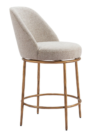 Beige Swivel Counter Stool | OROA Modern Nordhavn | Oroa.com