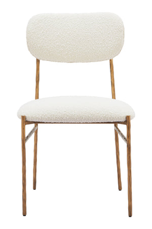 Gold Framed Cream Dining Chair | OROA Modern Sydhavnen | Oroa.com