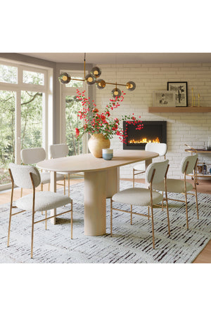 Gold Framed Cream Dining Chair | OROA Modern Sydhavnen | Oroa.com