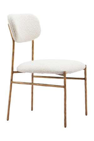 Gold Framed Cream Dining Chair | OROA Modern Sydhavnen | Oroa.com