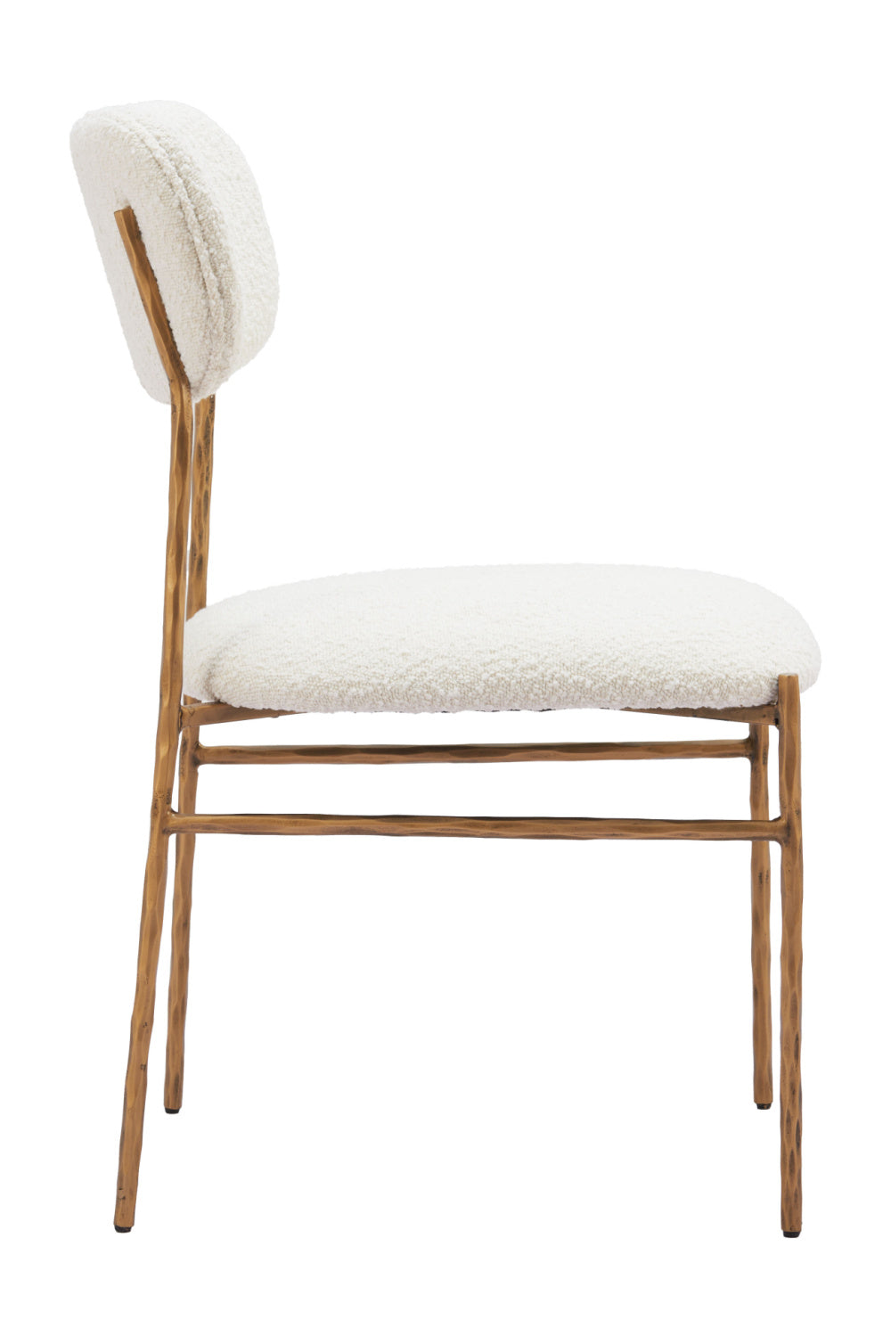 Gold Framed Cream Dining Chair | OROA Modern Sydhavnen | Oroa.com