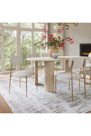 Gold Framed Cream Dining Chair | OROA Modern Sydhavnen | Oroa.com