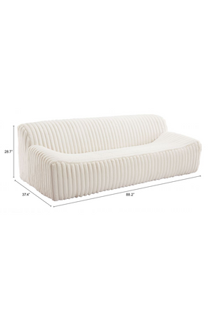 Cream Fur Sofa | OROA Modern Osterbro | Oroa.com