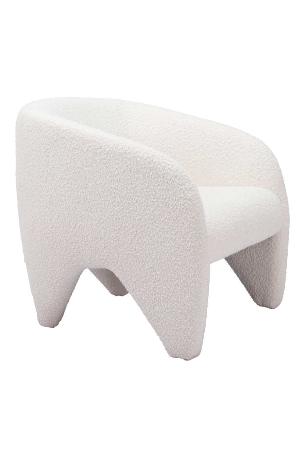White Shearling Accent Chair | OROA Modern Lopta | Oroa.com