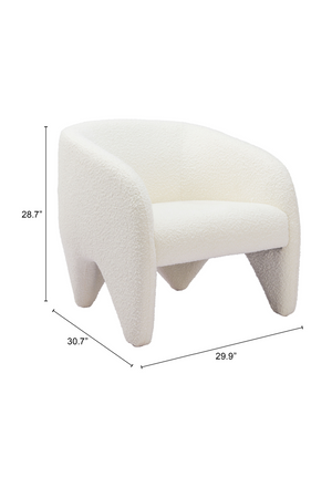 White Shearling Accent Chair | OROA Modern Lopta | Oroa.com