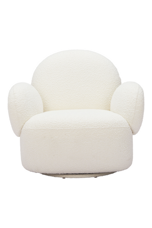 White Shearling Swivel Chair | OROA Modern Pilka | Oroa.com