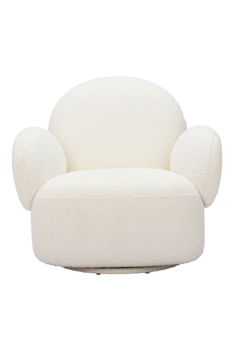 White Shearling Swivel Chair | OROA Modern Pilka | Oroa.com