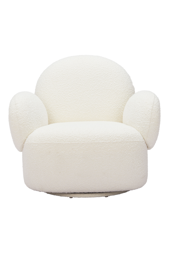 White Shearling Swivel Chair | OROA Modern Pilka | Oroa.com