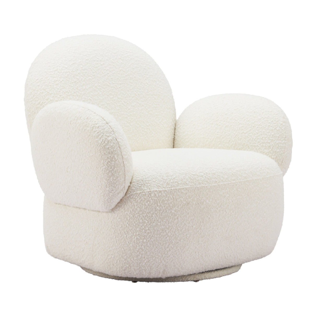   White Shearling Swivel Chair | Oroa.com