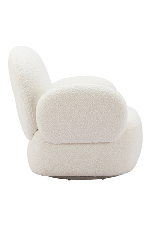 White Shearling Swivel Chair | OROA Modern Pilka | Oroa.com