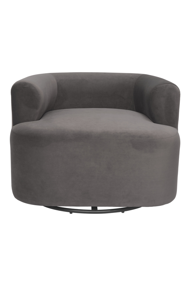 Gray Velvet Swivel Chair | OROA Modern Mugav | Oroa.com