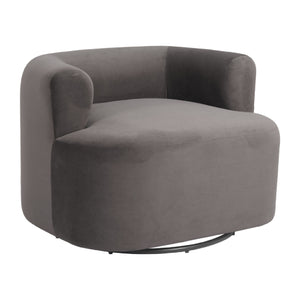   Gray Velvet Swivel Chair | Oroa.com