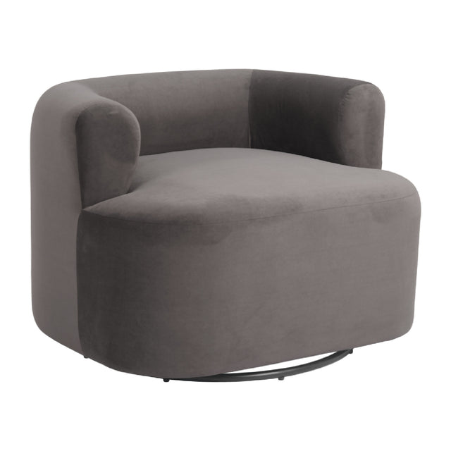 Gray Velvet Swivel Chair | OROA Modern Mugav | Oroa.com