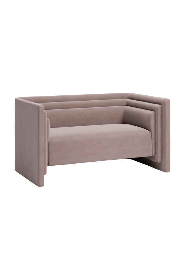 Taupe Velvet Loveseat | OROA Modern Trippel | Oroa.com