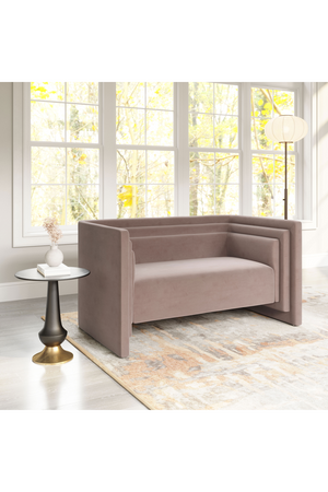 Taupe Velvet Loveseat | OROA Modern Trippel | Oroa.com