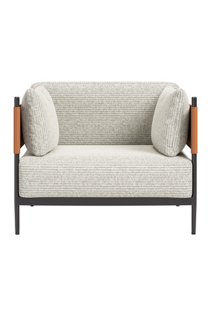 Gray Ribbed Lounge Armchair | OROA Modern Stirbe | Oroa.com