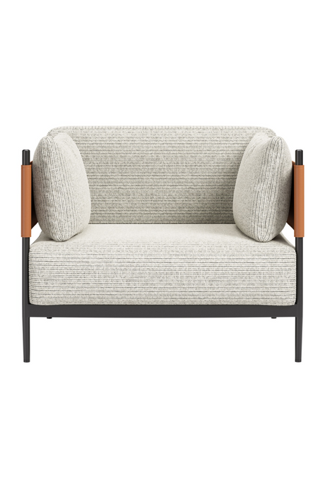 Gray Ribbed Lounge Armchair | OROA Modern Stirbe | Oroa.com