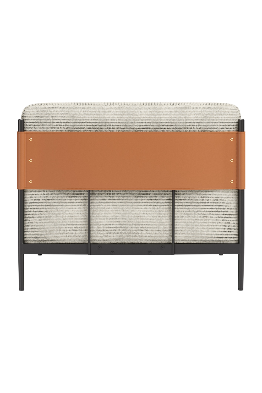 Gray Ribbed Lounge Armchair | OROA Modern Stirbe | Oroa.com