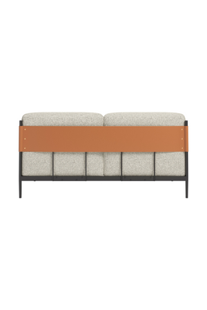 Gray Textured Fabric Loveseat | OROA Modern Stirbe |  Oroa.com