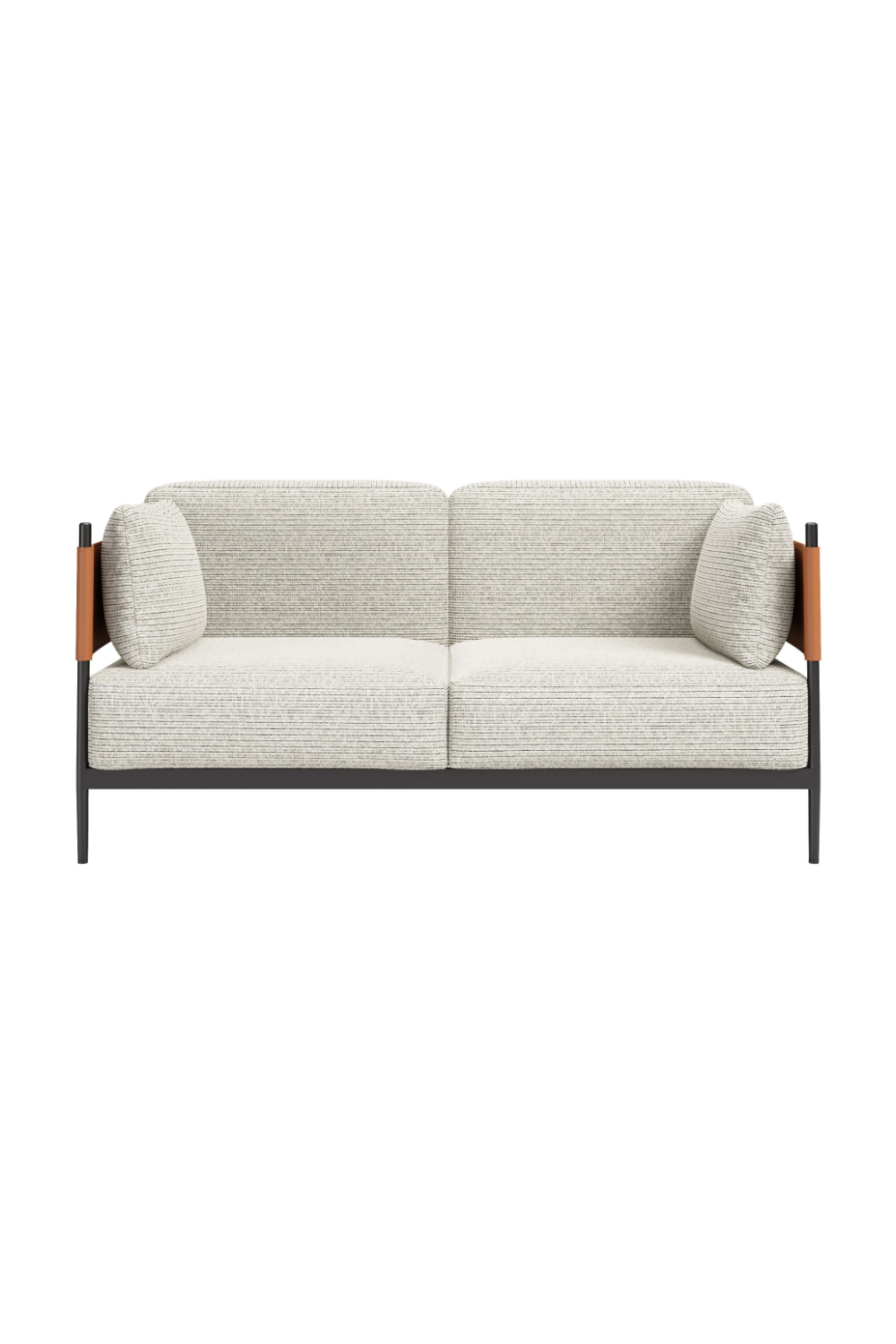 Gray Textured Fabric Loveseat | OROA Modern Stirbe |  Oroa.com