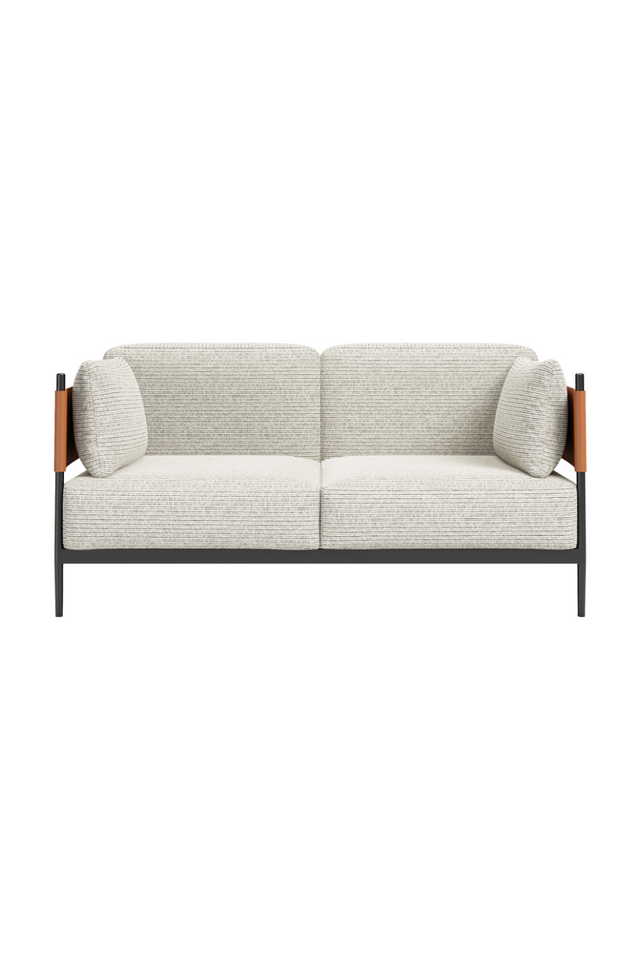 Gray Textured Fabric Loveseat | OROA Modern Stirbe |  Oroa.com