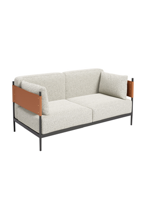 Gray Textured Fabric Loveseat | OROA Modern Stirbe |  Oroa.com