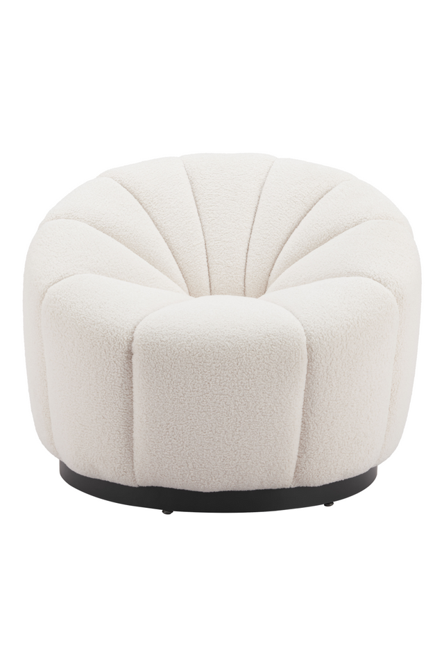 Cream Shearling Accent Chair | OROA Modern Bhutan | Oroa.com