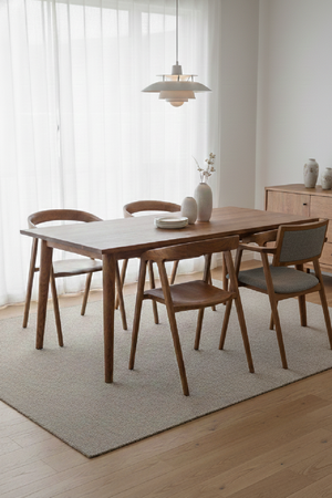 Rubberwood Framed Dining Chairs (2) | OROA Modern Delhi | Oroa.com