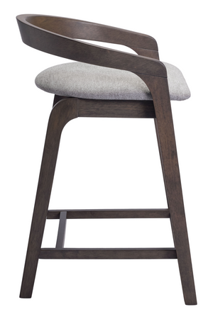 Gray Padded Seat Counter Stools (2) | OROA Modern Troy | Oroa.com