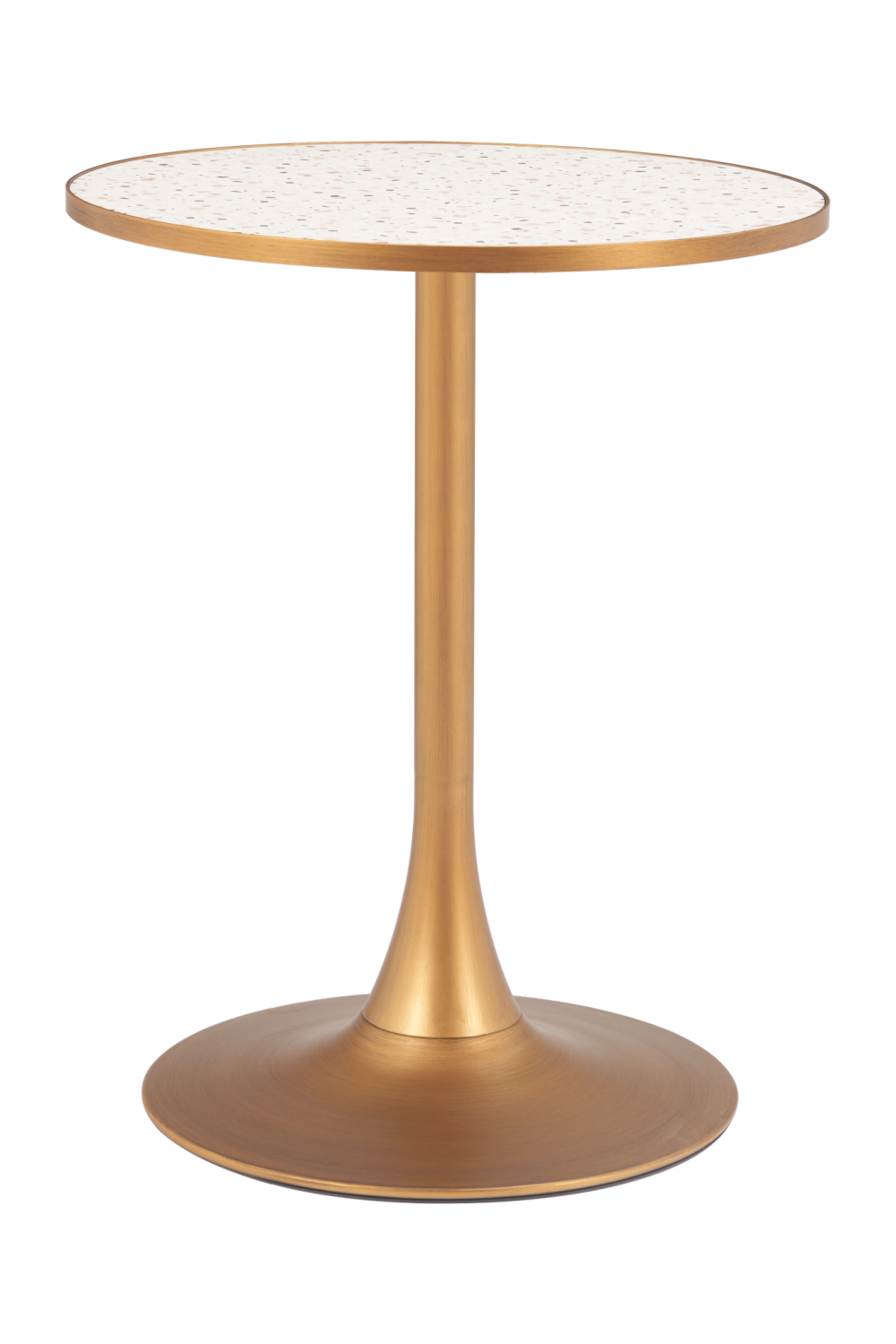 Gold Metal Pedestal Bar Table | OROA Modern Bite | Oroa.com