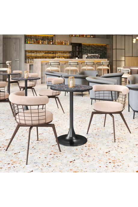 Black Terrazzo Bistro Table | OROA Modern Bite | Oroa.com