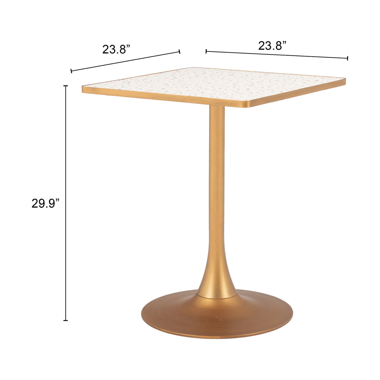   Square Terrazzo Bistro Table | Oroa.com