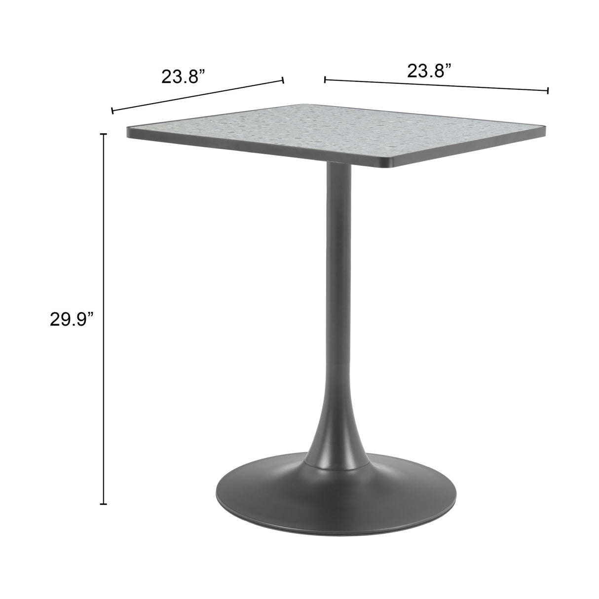   Square Terrazzo Bistro Table | Oroa.com